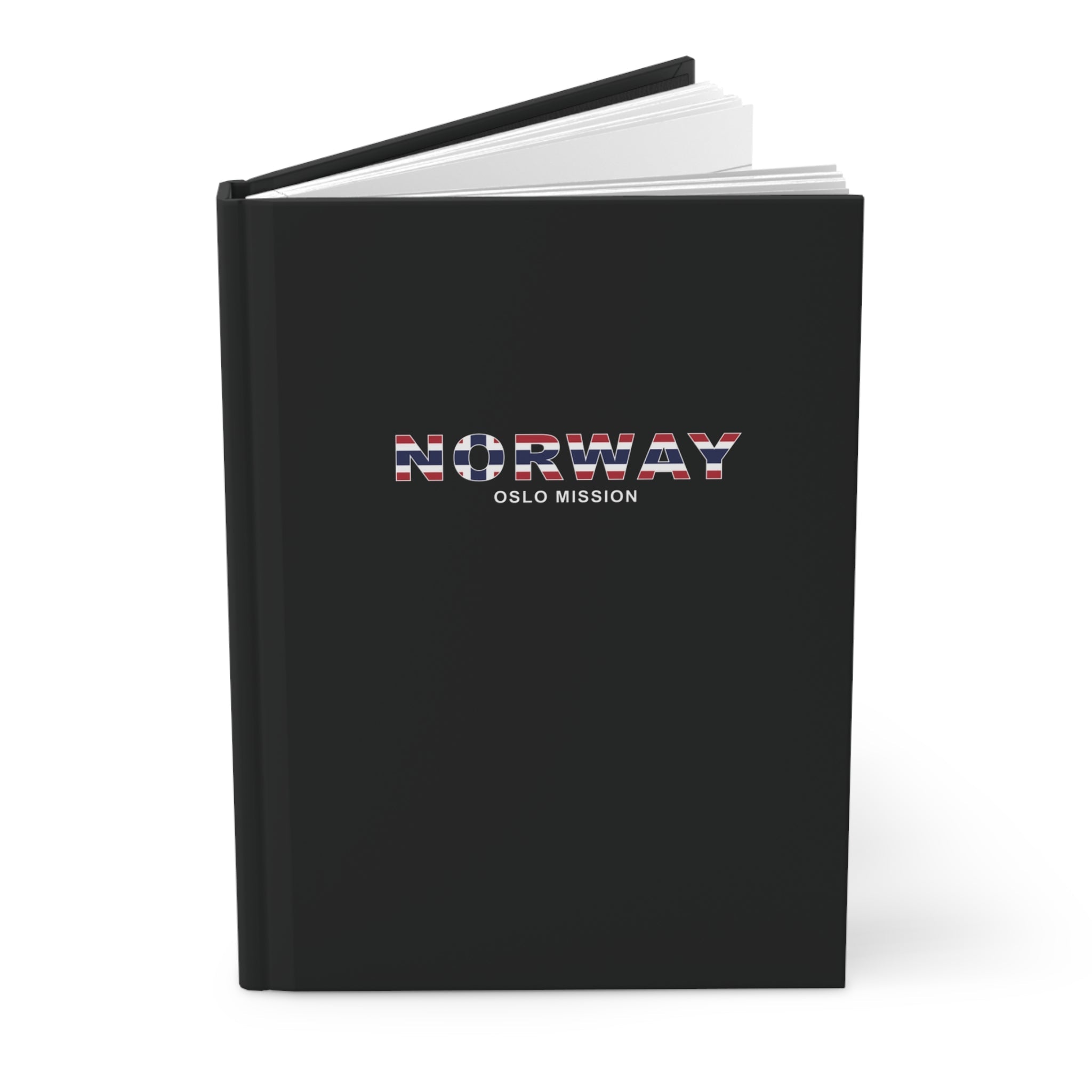 Norway Oslo Mission Flag Title Black Hardcover Journal Matte - Latter-Day Saint LDS Missionary Gift - Book of Mormon