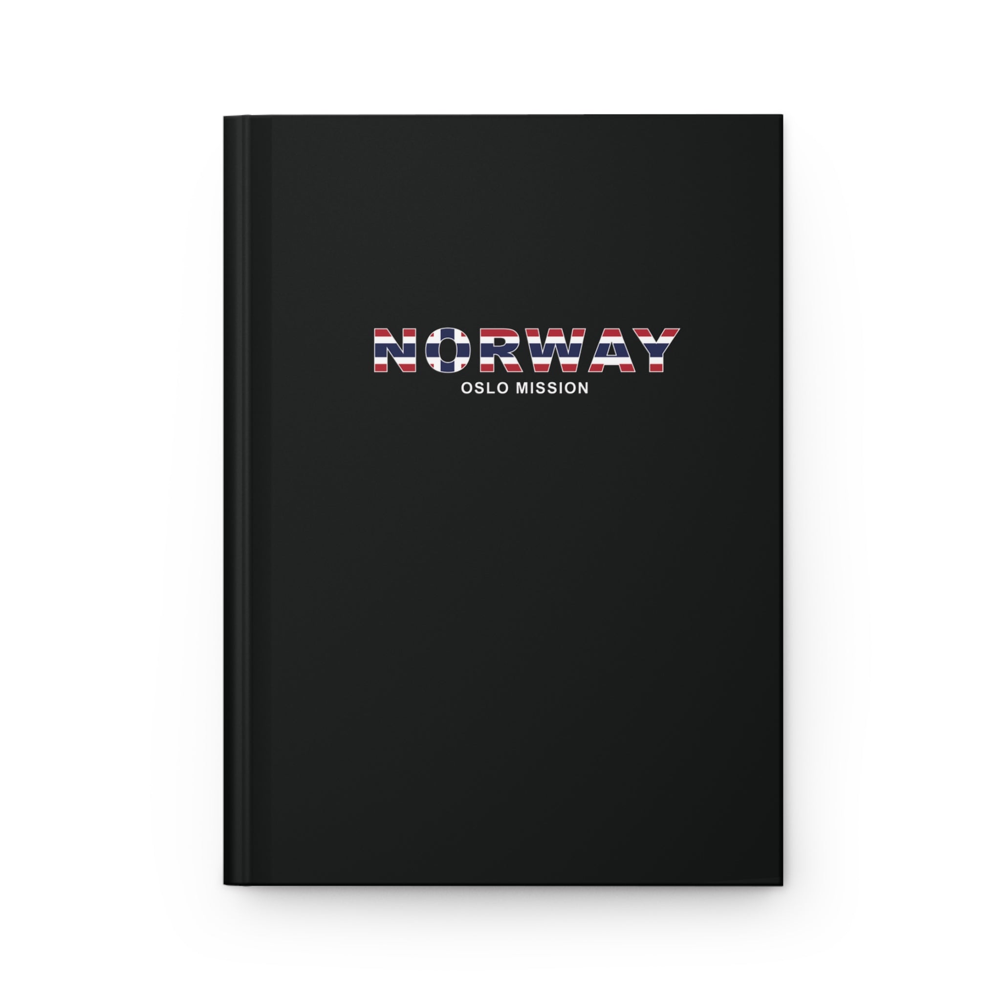 Norway Oslo Mission Flag Title Black Hardcover Journal Matte - Latter-Day Saint LDS Missionary Gift - Book of Mormon