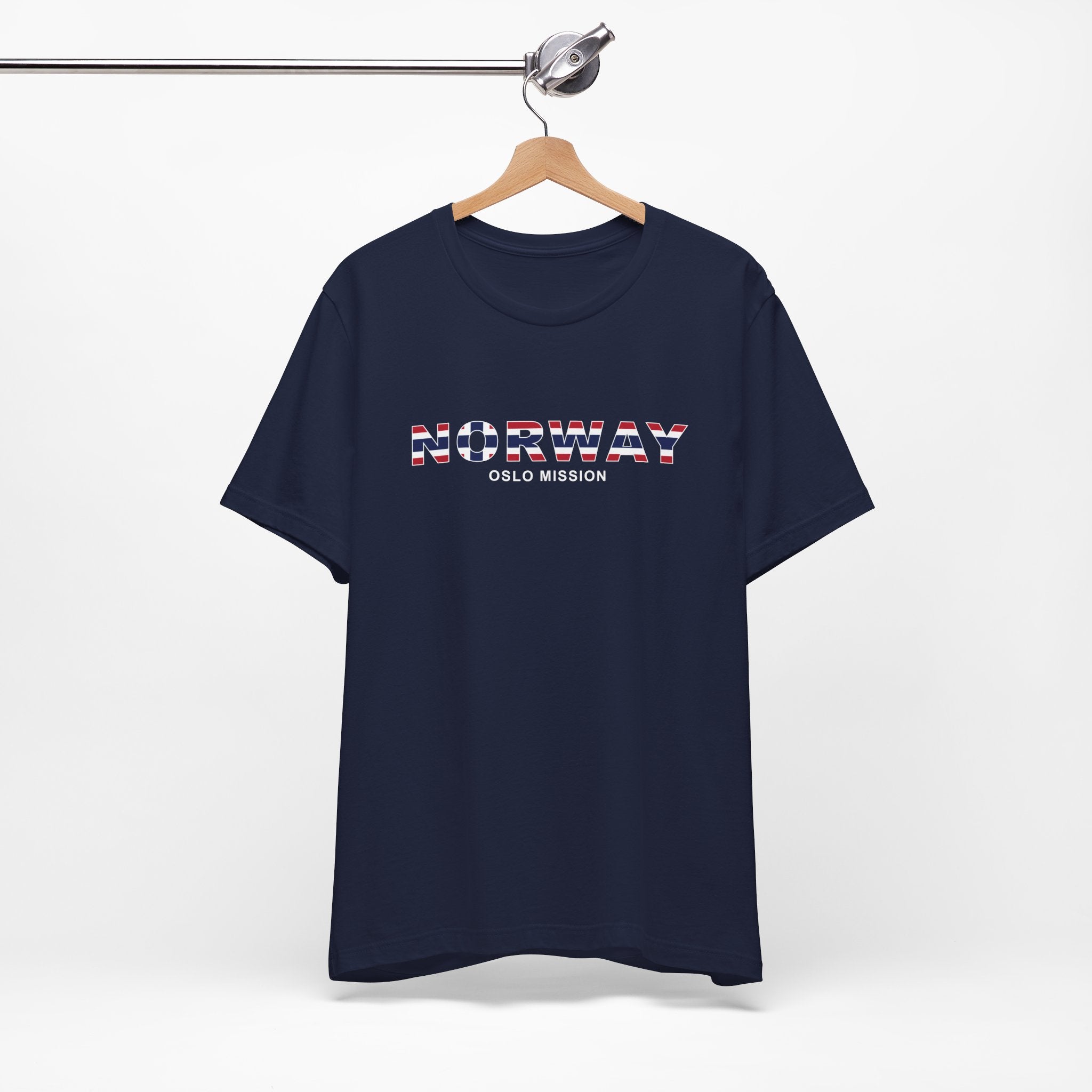 Norway Oslo Mission Flag Title T-shirt - Latter-Day Saint LDS Missionary Gift - Book of Mormon