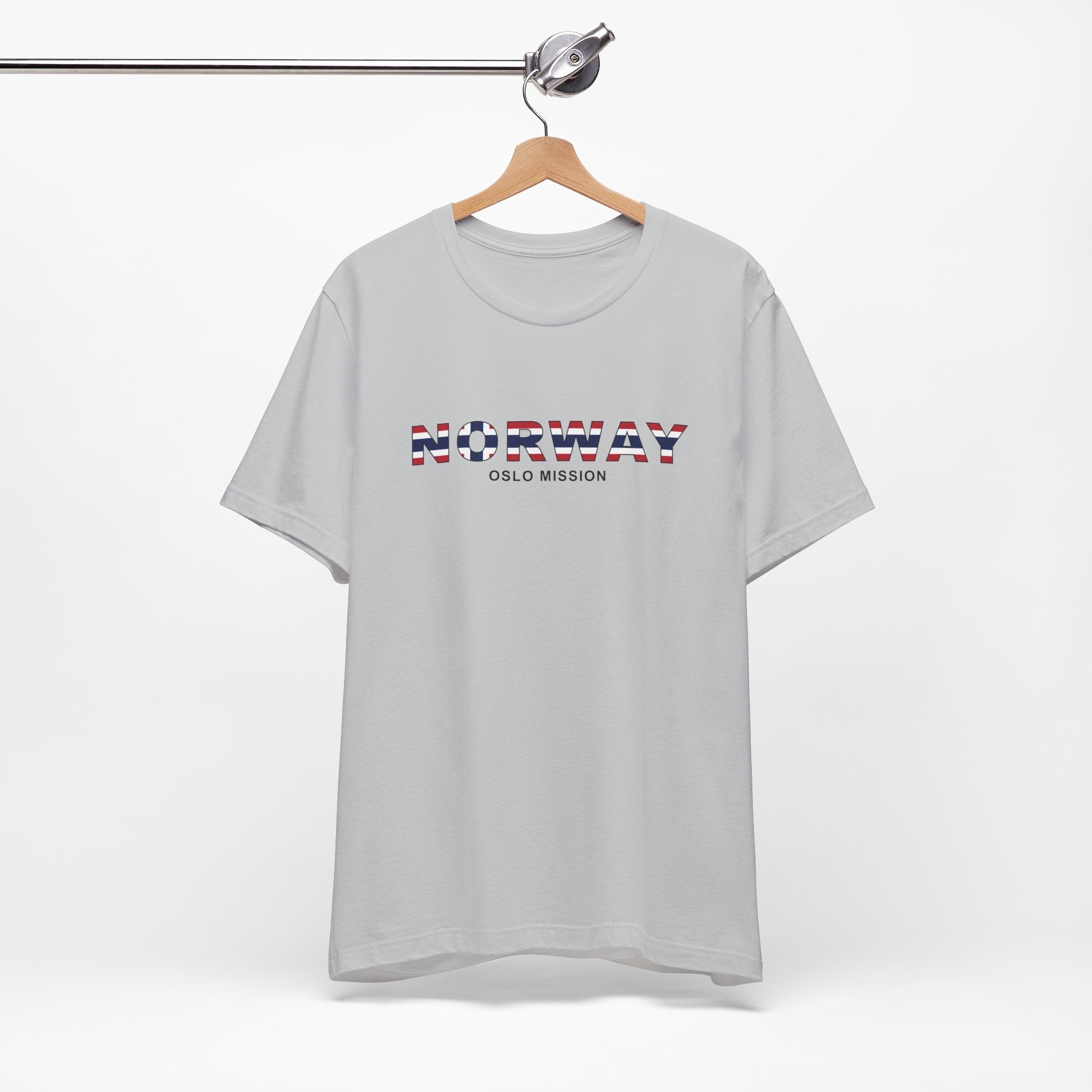 Norway Oslo Mission Flag Title T-shirt - Latter-Day Saint LDS Missionary Gift - Book of Mormon