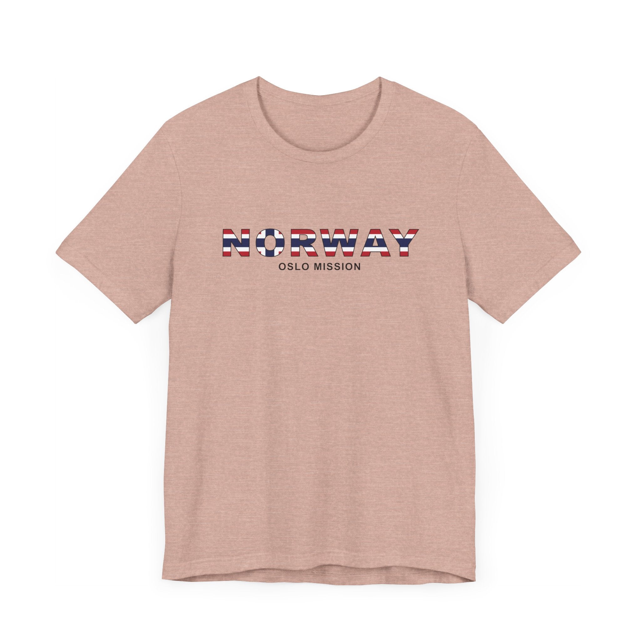 Norway Oslo Mission Flag Title T-shirt - Latter-Day Saint LDS Missionary Gift - Book of Mormon