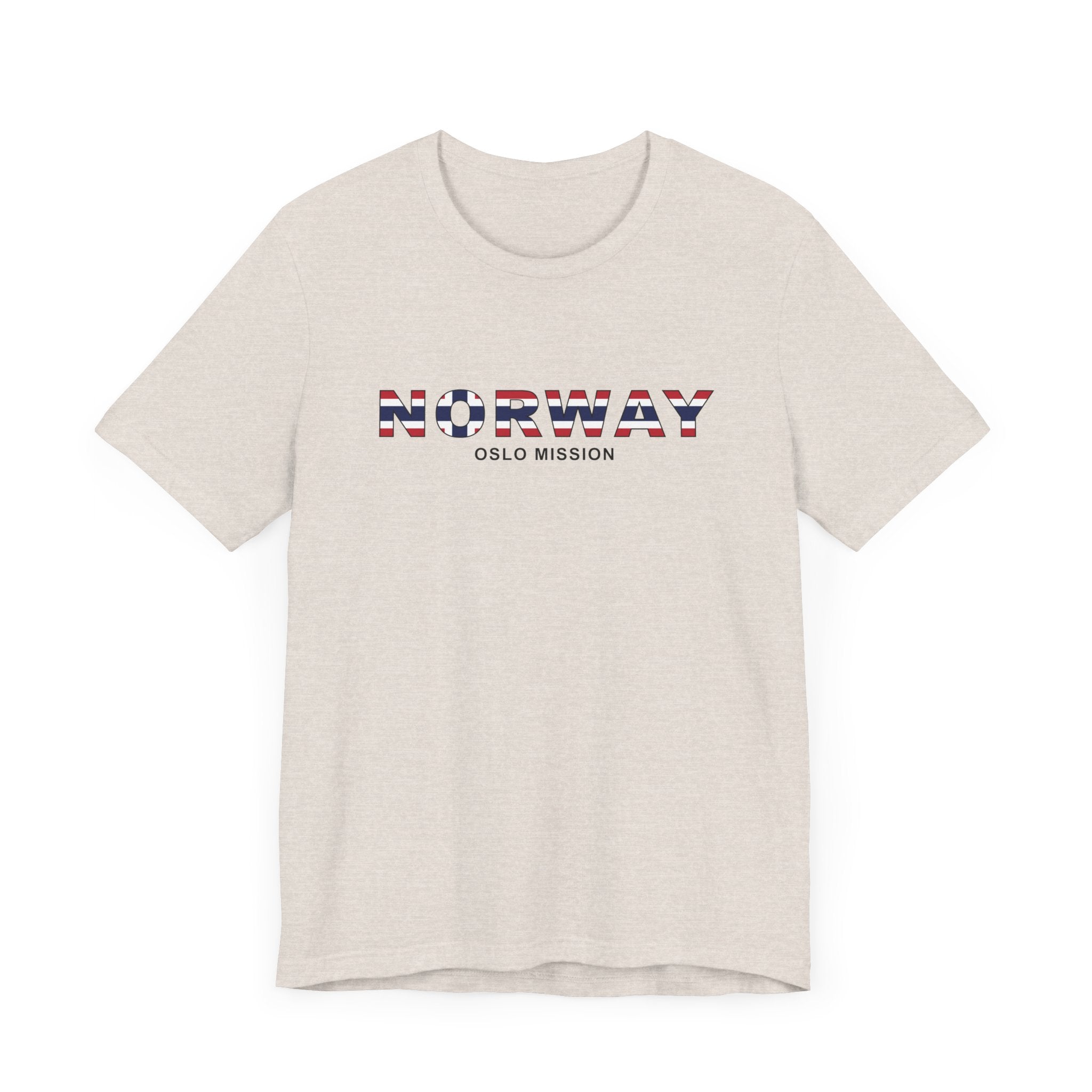 Norway Oslo Mission Flag Title T-shirt - Latter-Day Saint LDS Missionary Gift - Book of Mormon