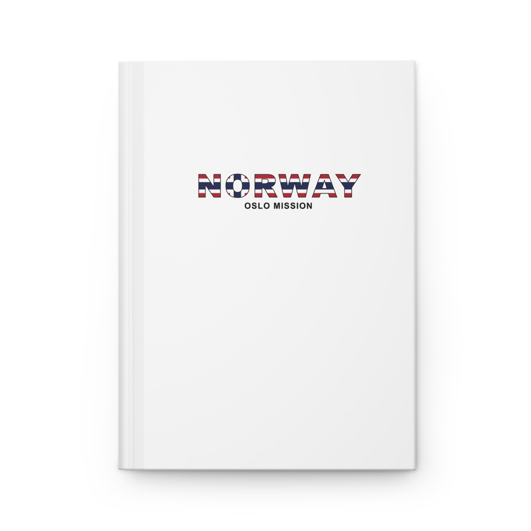 Norway Oslo Mission Flag Title White Hardcover Journal Matte - Latter-Day Saint LDS Missionary Gift - Book of Mormon