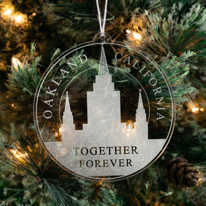 Oakland California Temple Christmas Ornament - Latter-Day Saint LDS Missionary Gift - Book of Mormon