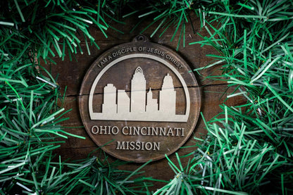 Ohio Cincinnati Mission Christmas Ornament - Latter-Day Saint LDS Missionary Gift - Book of Mormon