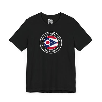 Ohio Cincinnati Mission Flag Logo (Black Border) T-shirt - Latter-Day Saint LDS Missionary Gift - Book of Mormon