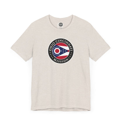 Ohio Cincinnati Mission Flag Logo (Black Border) T-shirt - Latter-Day Saint LDS Missionary Gift - Book of Mormon