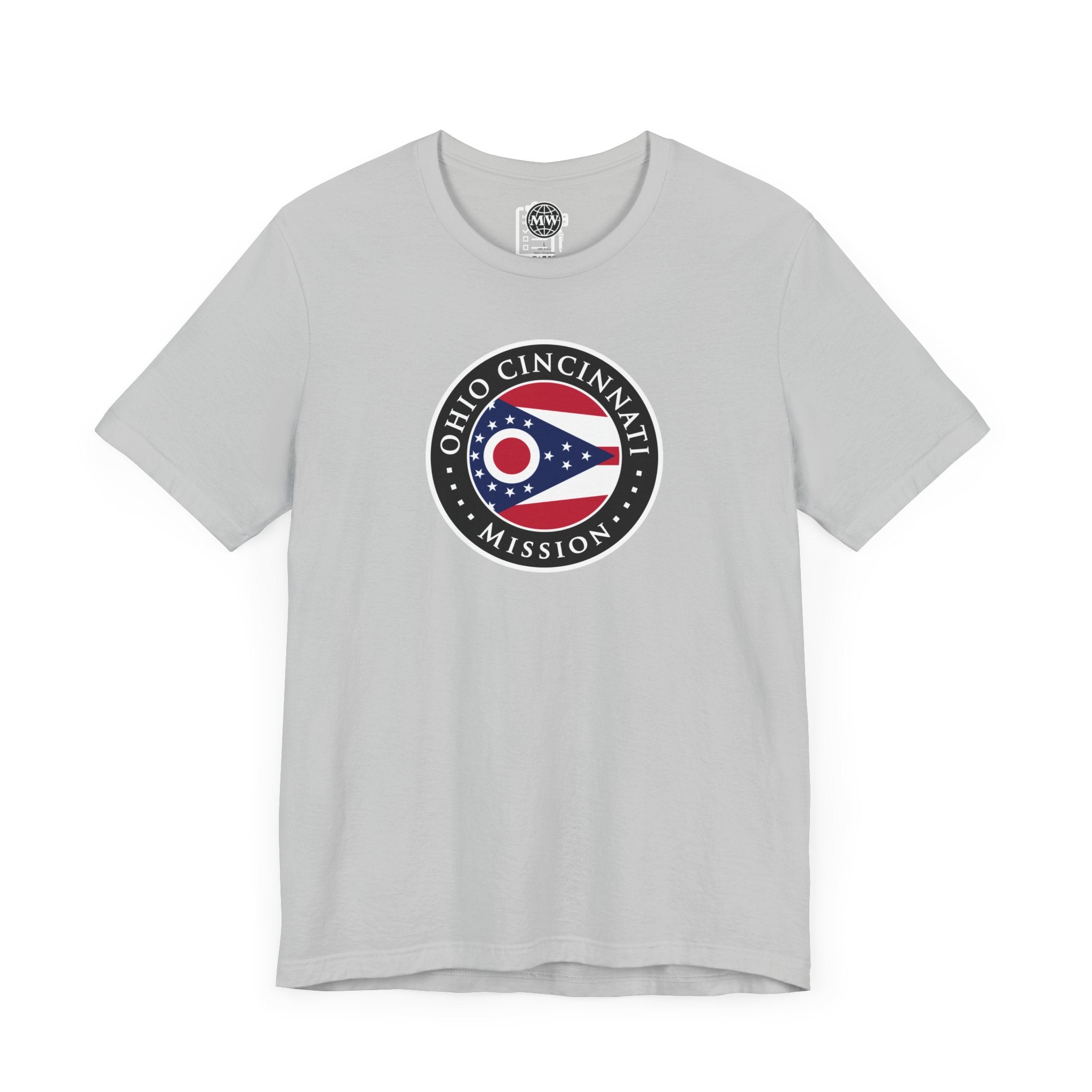 Ohio Cincinnati Mission Flag Logo (Black Border) T-shirt - Latter-Day Saint LDS Missionary Gift - Book of Mormon