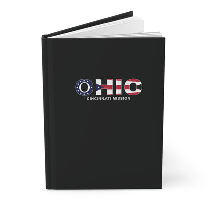 Ohio Cincinnati Mission Flag Title Black Hardcover Journal Matte - Latter-Day Saint LDS Missionary Gift - Book of Mormon