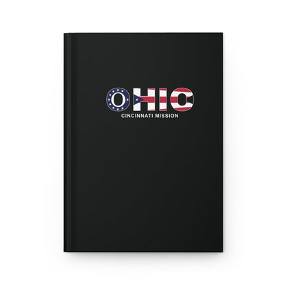 Ohio Cincinnati Mission Flag Title Black Hardcover Journal Matte - Latter-Day Saint LDS Missionary Gift - Book of Mormon