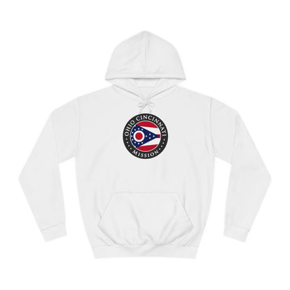 Ohio Cincinnati Mission State Flag Logo (Black Border) College Hoodie