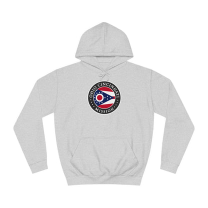 Ohio Cincinnati Mission State Flag Logo (Black Border) College Hoodie