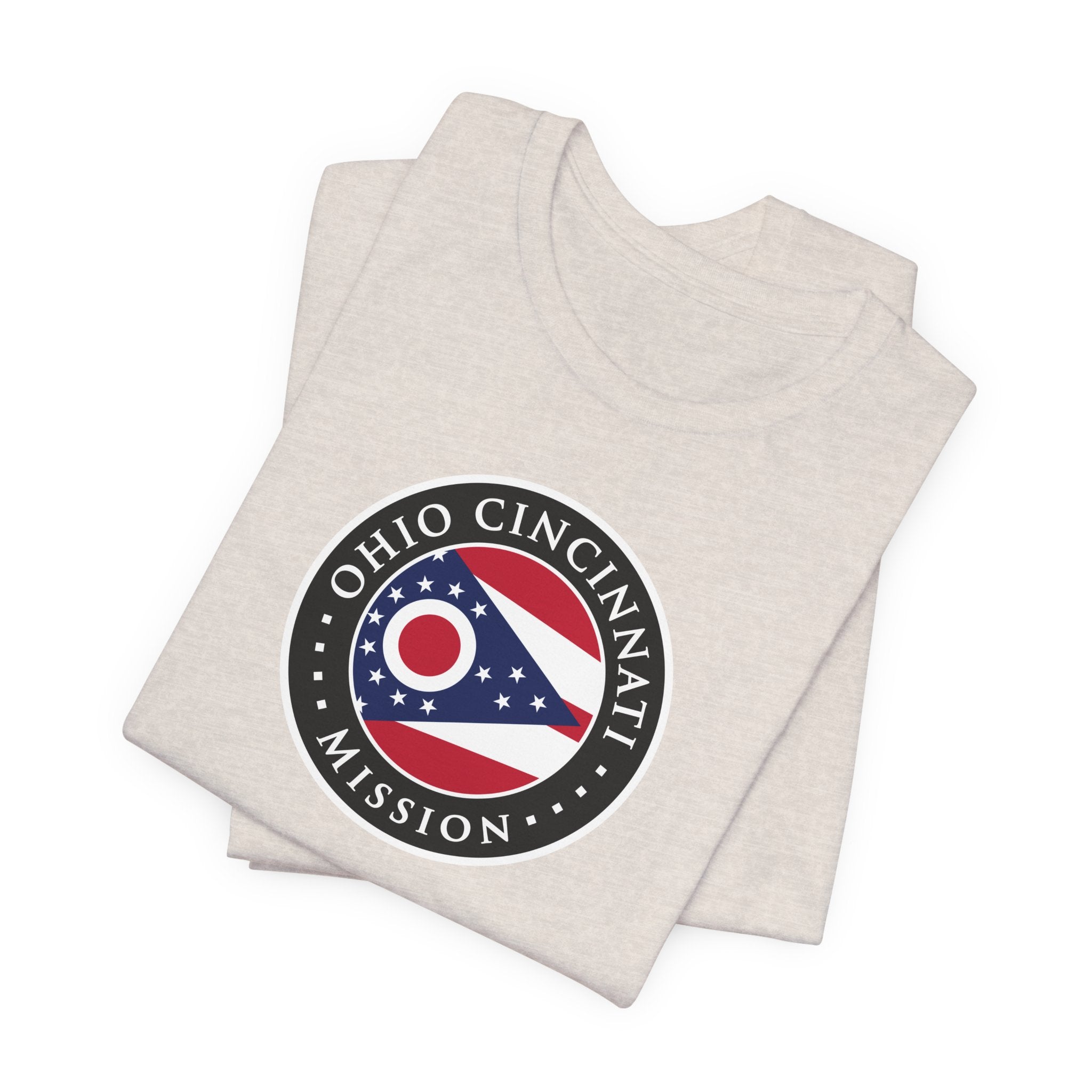 Ohio Cincinnati Mission State Flag Logo (Black Border) T-shirt - Latter-Day Saint LDS Missionary Gift - Book of Mormon