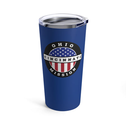 Ohio Cincinnati Mission USA Flag Logo Tumbler 20oz Blue - Mission Wishlist - LDS Missionary Gift Store