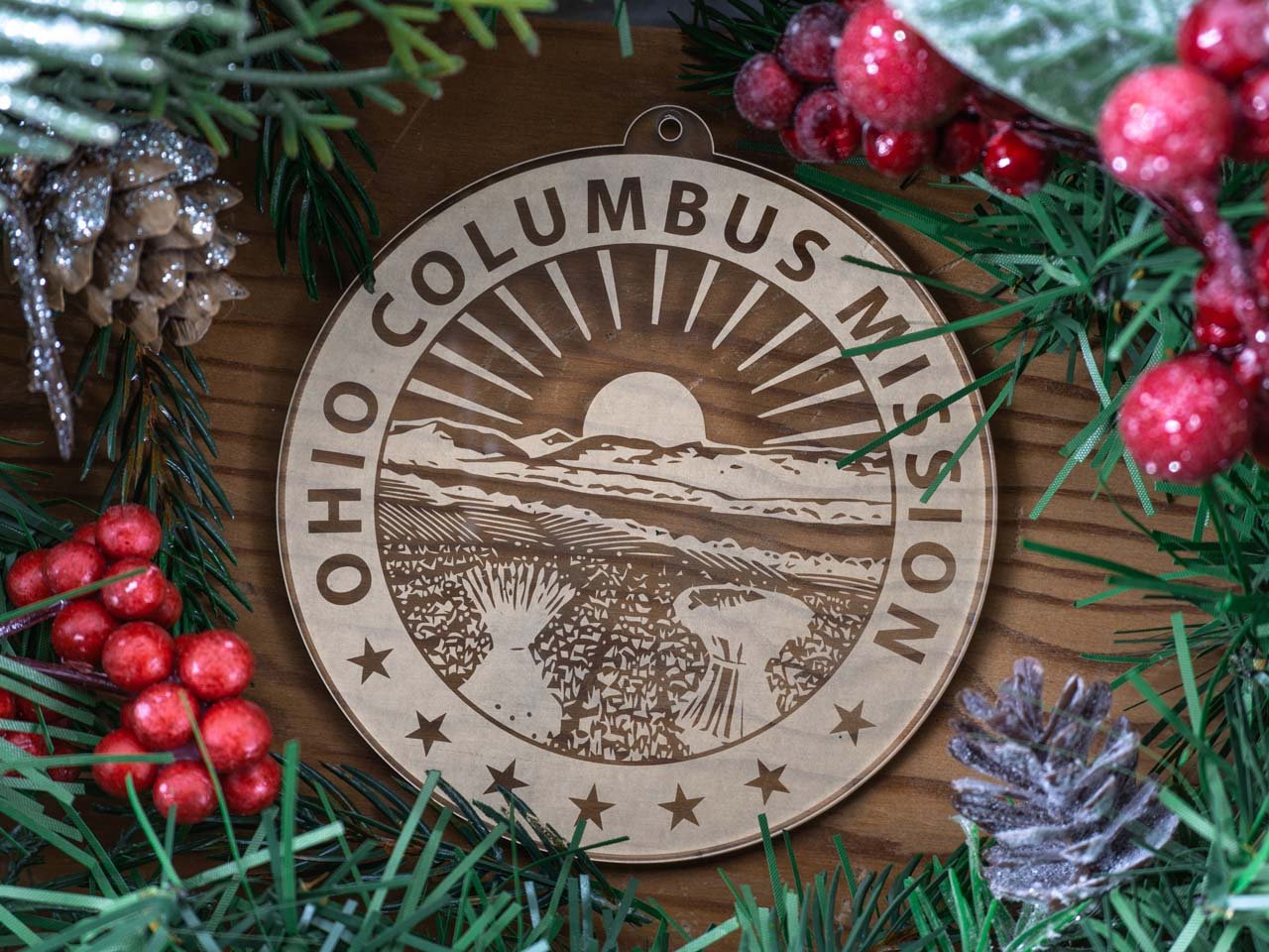 Ohio Columbus Mission Christmas Ornament - Latter-Day Saint LDS Missionary Gift - Book of Mormon