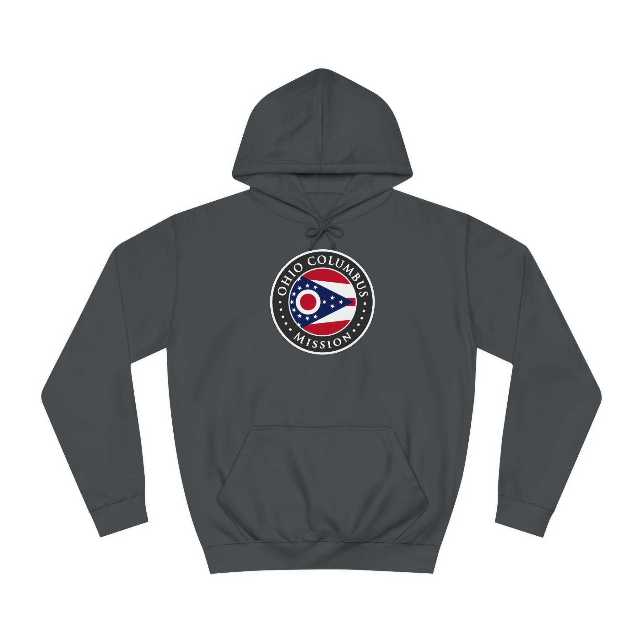 Ohio Columbus Mission State Flag Logo (Black Border) College Hoodie