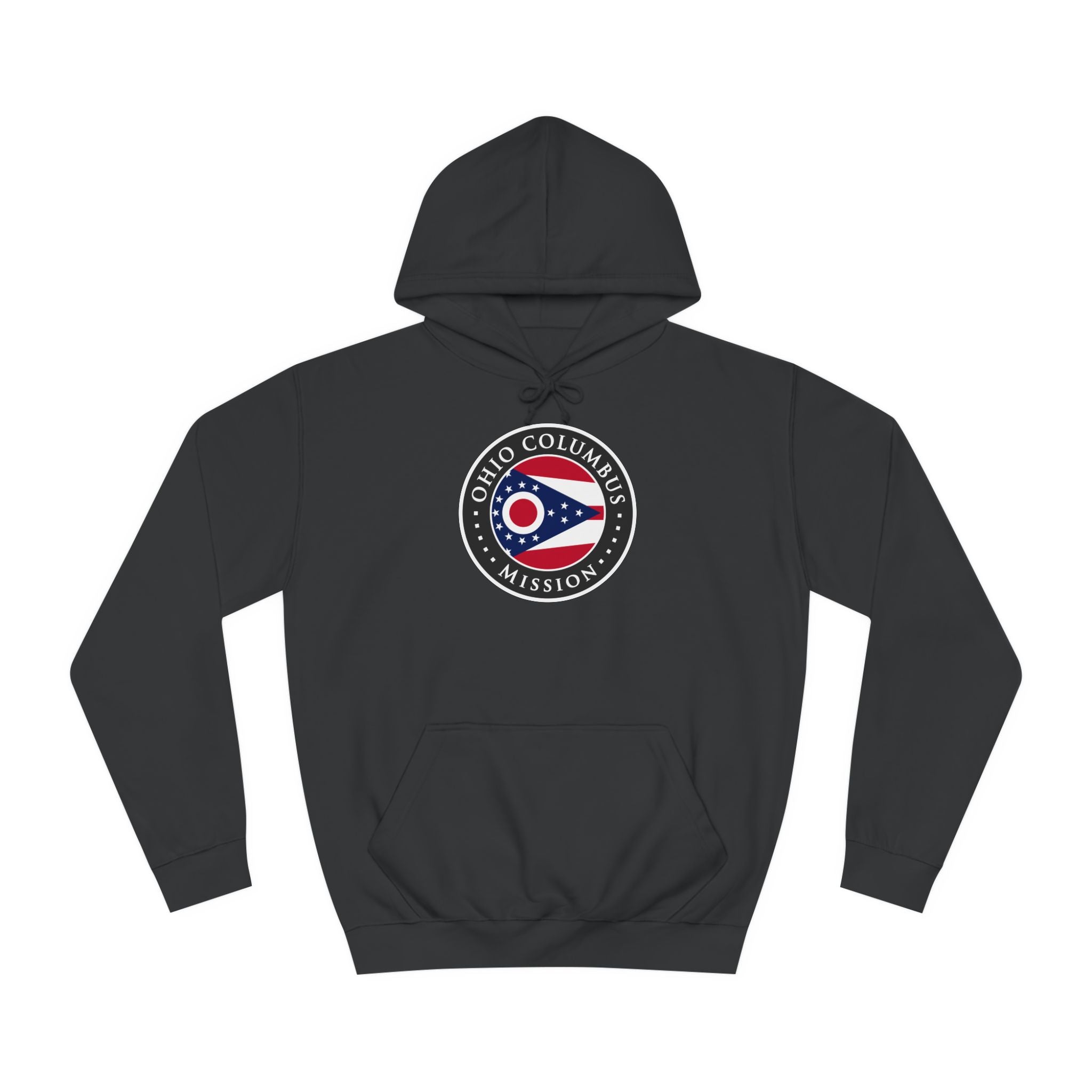 Ohio Columbus Mission State Flag Logo (Black Border) College Hoodie