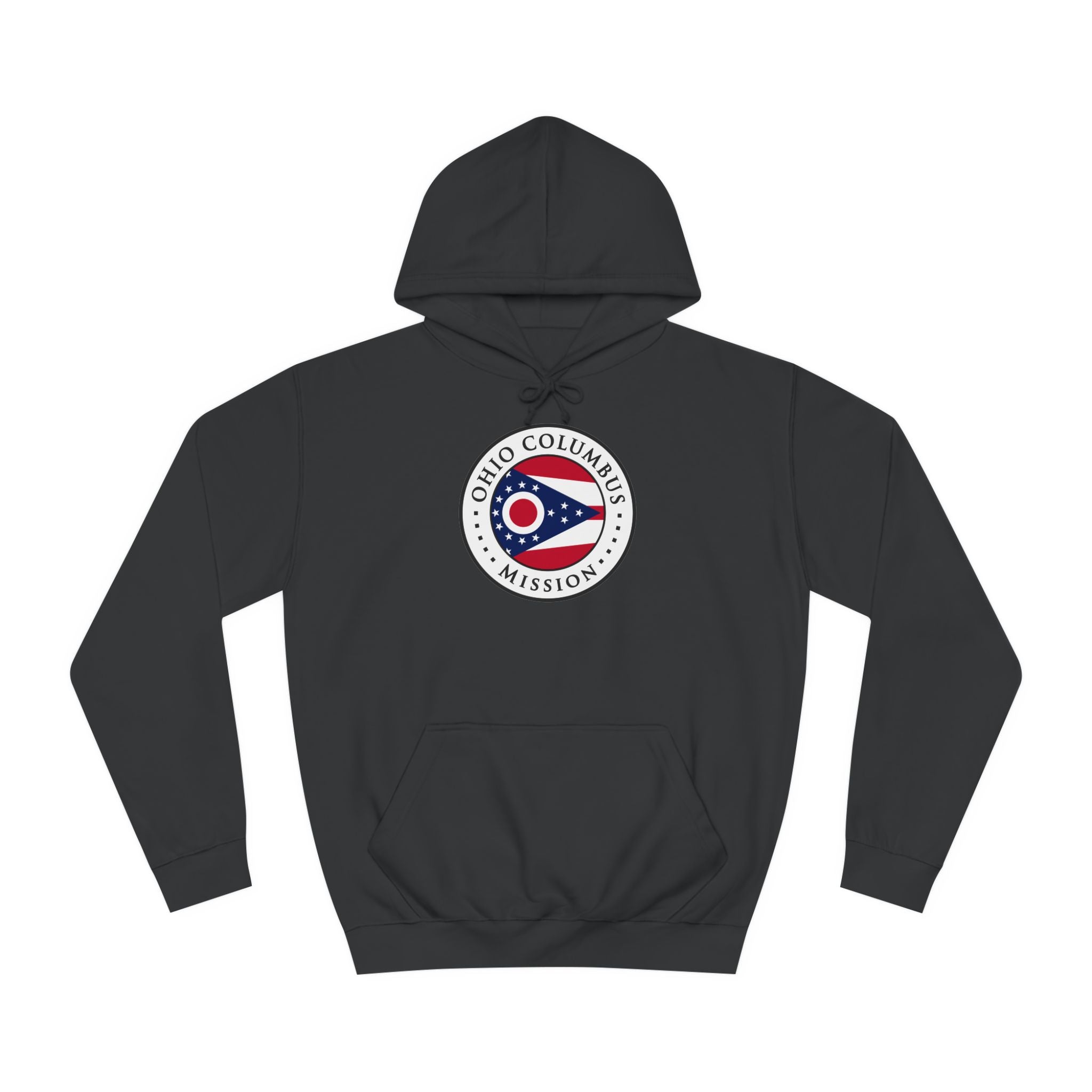 Ohio Columbus Mission State Flag Logo (White Border) College Hoodie