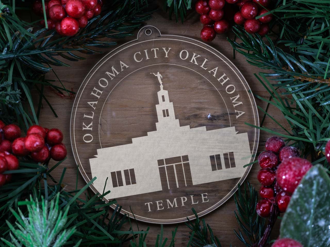 Oklahoma City Oklahoma Temple Christmas Ornament - Latter-Day Saint LDS Missionary Gift - Book of Mormon