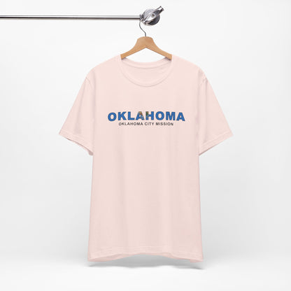 Oklahoma Oklahoma City Mission Flag Title T-shirt - Latter-Day Saint LDS Missionary Gift - Book of Mormon