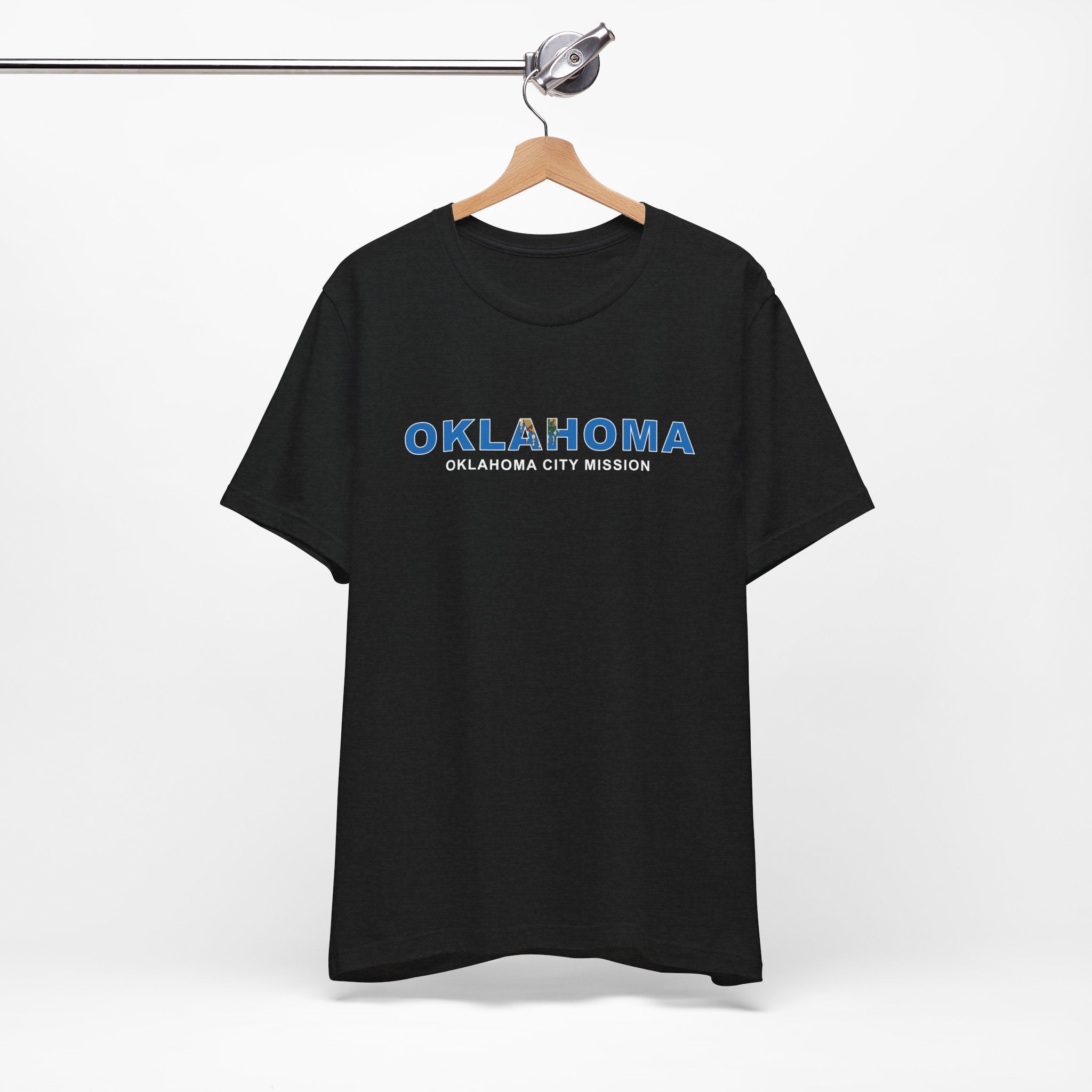 Oklahoma Oklahoma City Mission Flag Title T-shirt - Latter-Day Saint LDS Missionary Gift - Book of Mormon