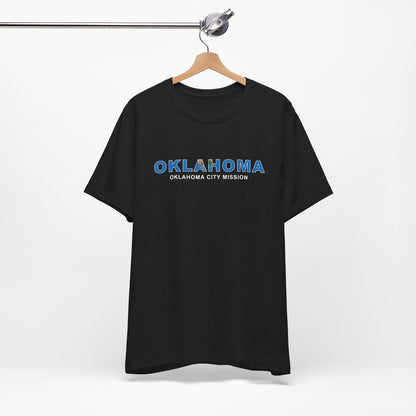 Oklahoma Oklahoma City Mission Flag Title T-shirt - Latter-Day Saint LDS Missionary Gift - Book of Mormon