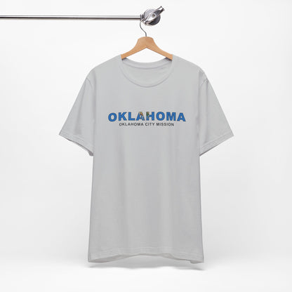 Oklahoma Oklahoma City Mission Flag Title T-shirt - Latter-Day Saint LDS Missionary Gift - Book of Mormon