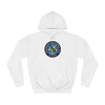 Oklahoma Oklahoma City Mission State Flag Logo (Black Border) College Hoodie