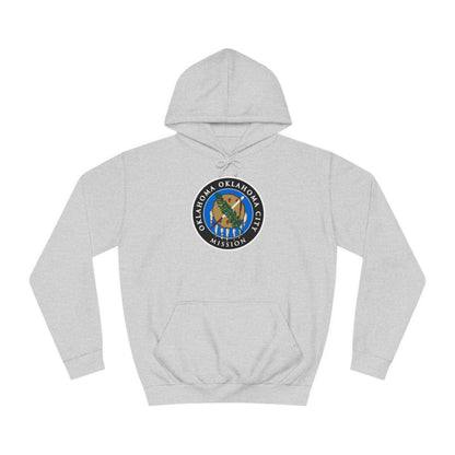 Oklahoma Oklahoma City Mission State Flag Logo (Black Border) College Hoodie