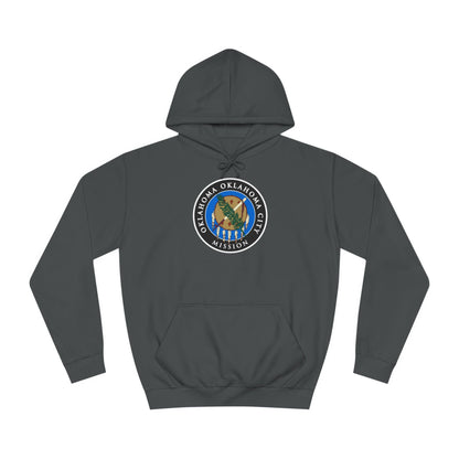 Oklahoma Oklahoma City Mission State Flag Logo (Black Border) College Hoodie