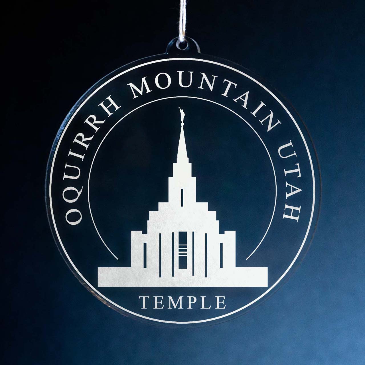 Oquirrh Mountain Utah Temple Christmas Ornament - Latter-Day Saint LDS Missionary Gift - Book of Mormon