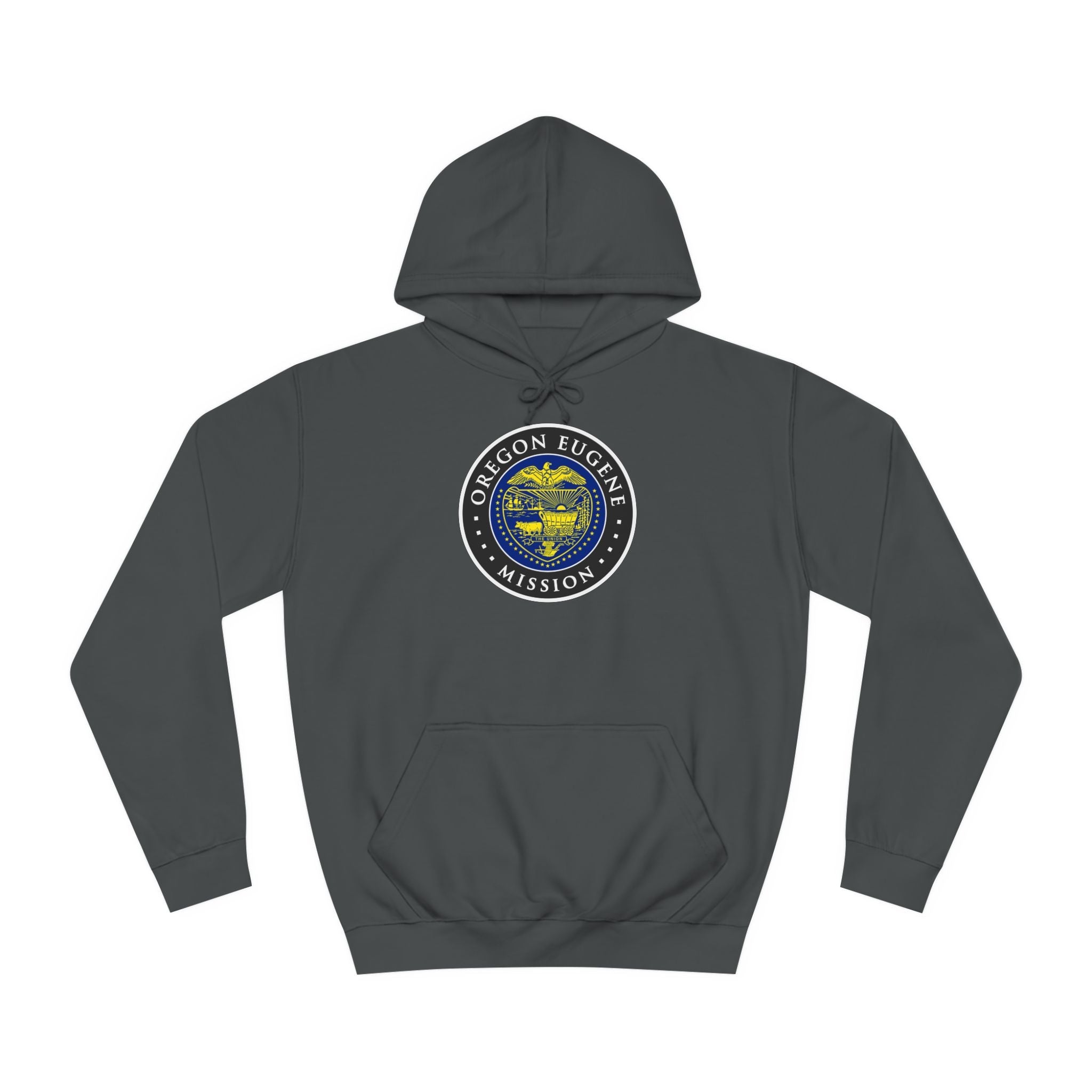 Oregon Eugene Mission State Flag Logo (Black Border) College Hoodie