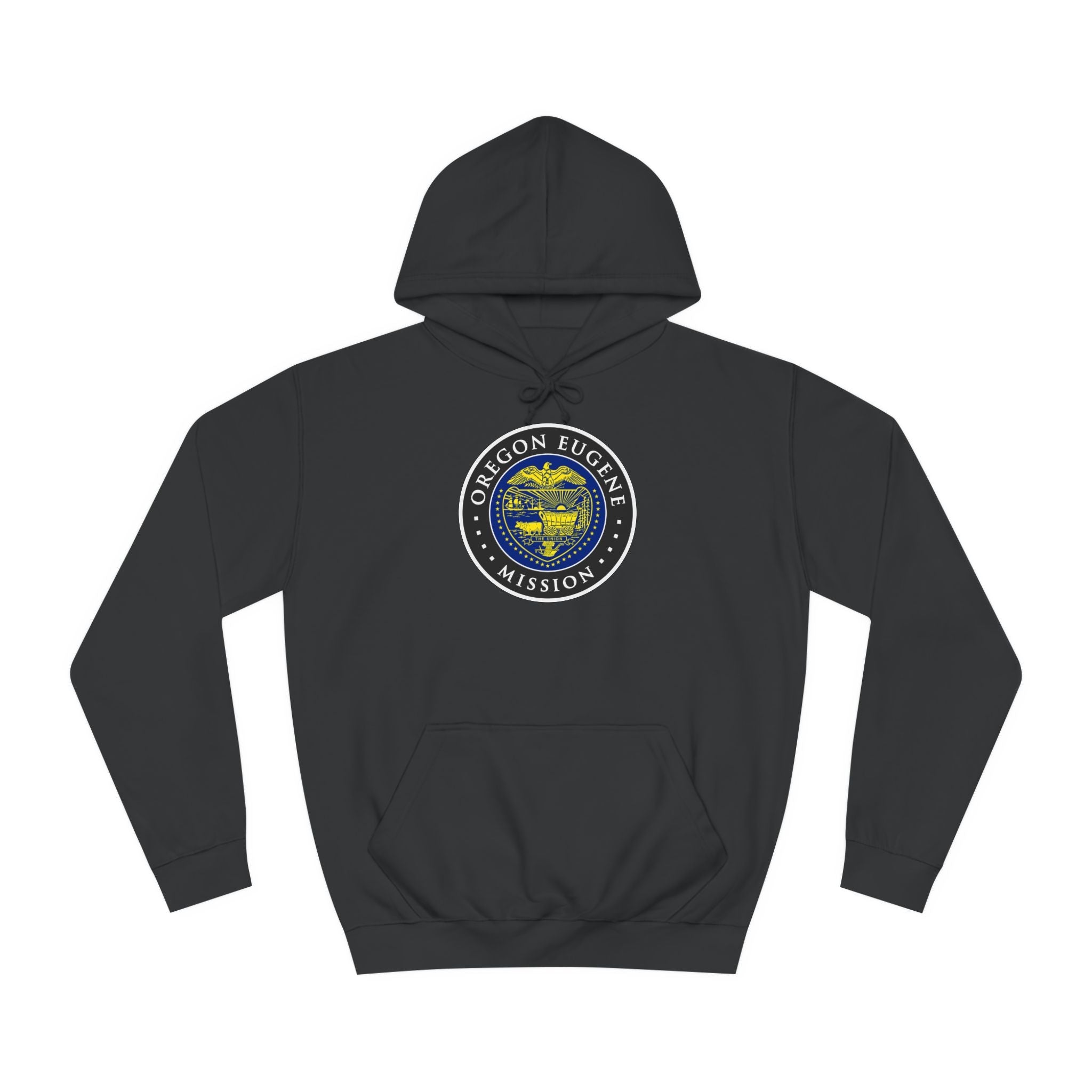 Oregon Eugene Mission State Flag Logo (Black Border) College Hoodie