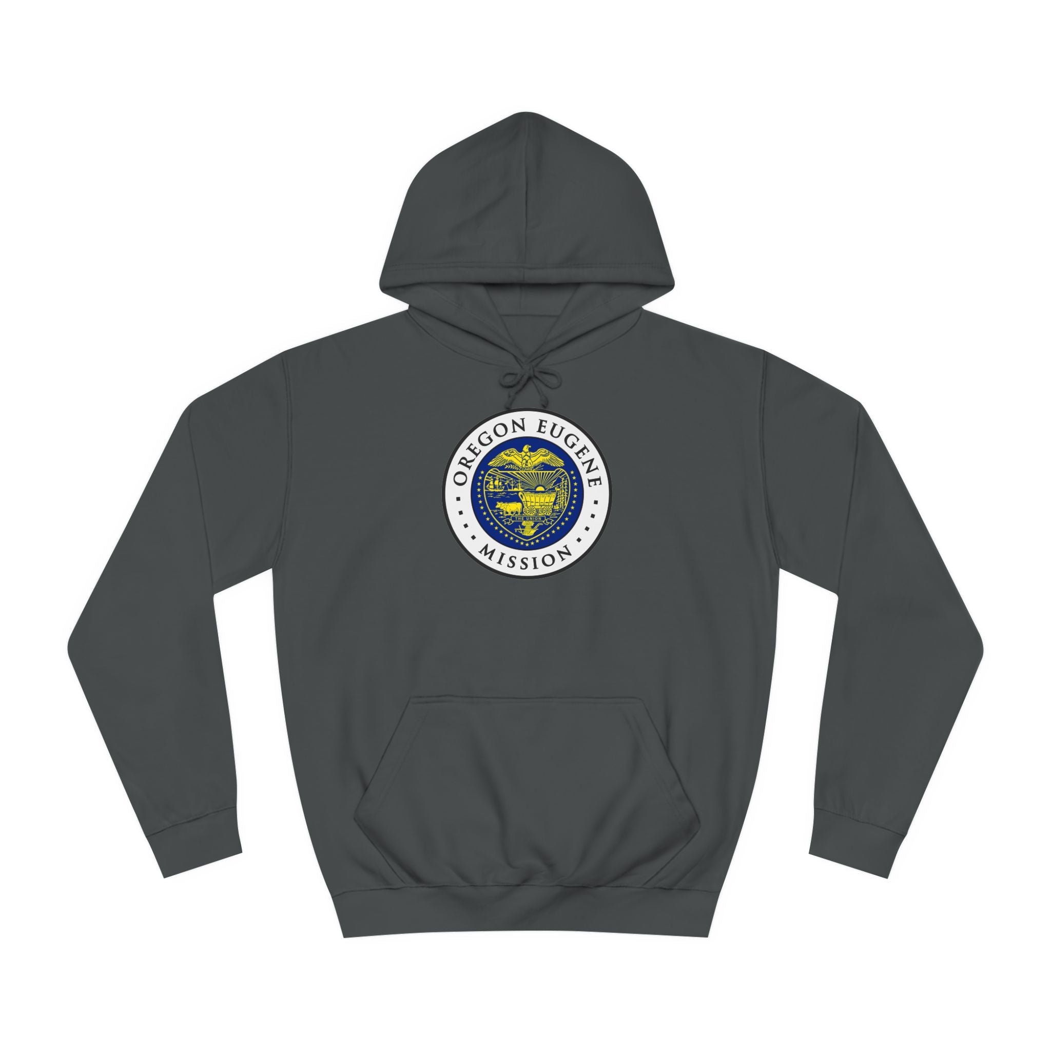 Oregon Eugene Mission State Flag Logo (White Border) College Hoodie