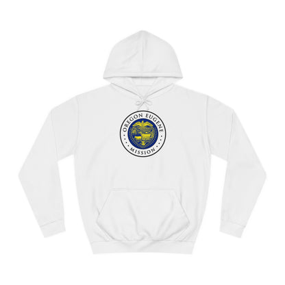 Oregon Eugene Mission State Flag Logo (White Border) College Hoodie