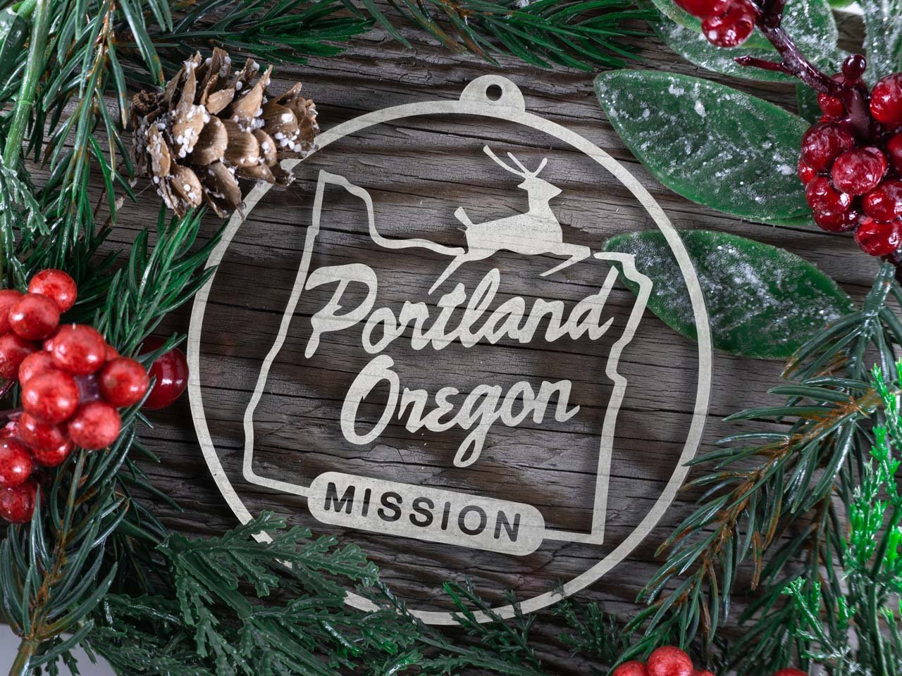 Oregon Portland Mission Christmas Ornament - Latter-Day Saint LDS Missionary Gift - Book of Mormon