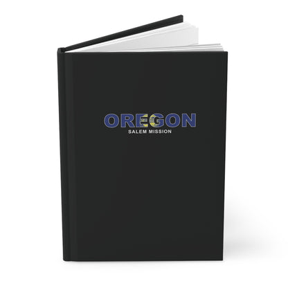 Oregon Salem Mission Flag Title Black Hardcover Journal Matte - Latter-Day Saint LDS Missionary Gift - Book of Mormon