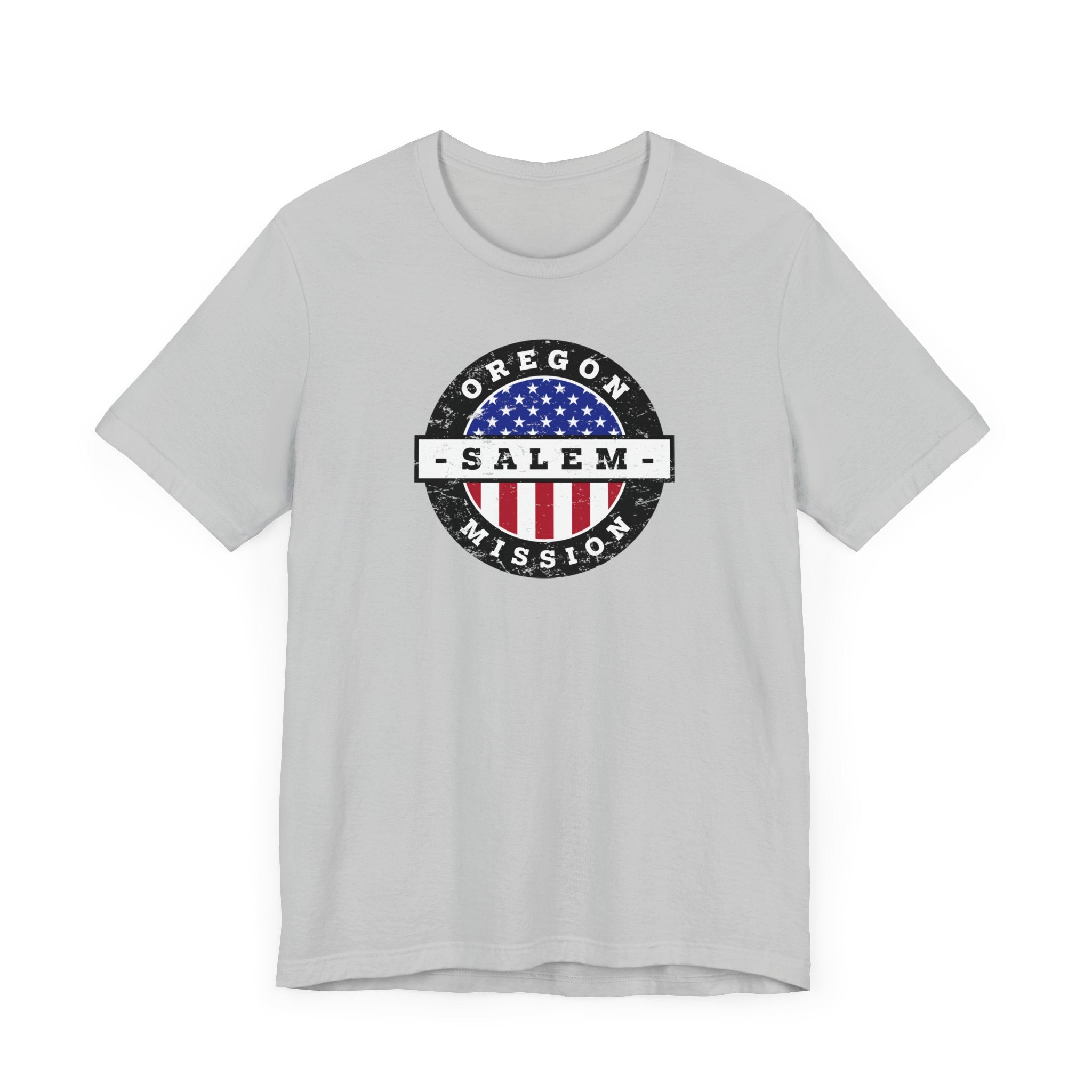 Oregon Salem Mission Vintage Circular USA Flag T-Shirt - Latter-Day Saint LDS Missionary Gift - Book of Mormon