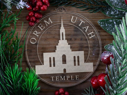 Orem Utah Temple Christmas Ornament - Latter-Day Saint LDS Missionary Gift - Book of Mormon