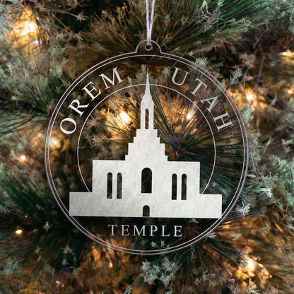 Orem Utah Temple Christmas Ornament - Latter-Day Saint LDS Missionary Gift - Book of Mormon