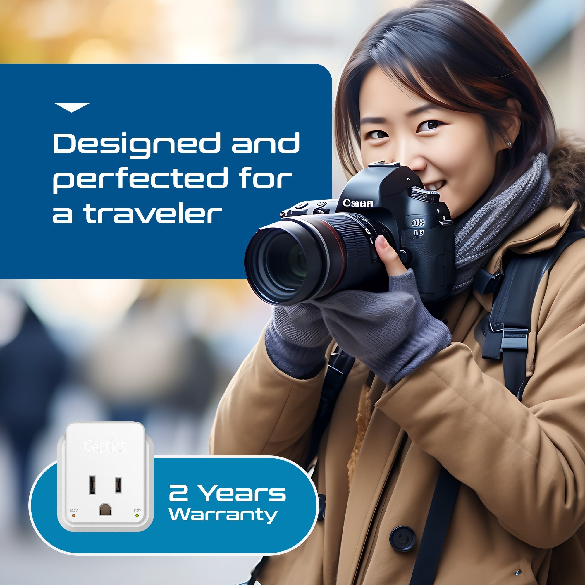 Germany, Korea Travel Adapter Set | Type E/F - USB & USB-C Ports + 2 US Outlets (PAK-SCHUKO)