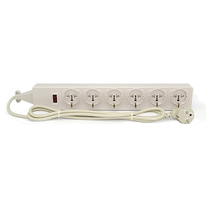 European Power Strip 6x Schuko Outlet Cord Heavy Duty (PS-6U)