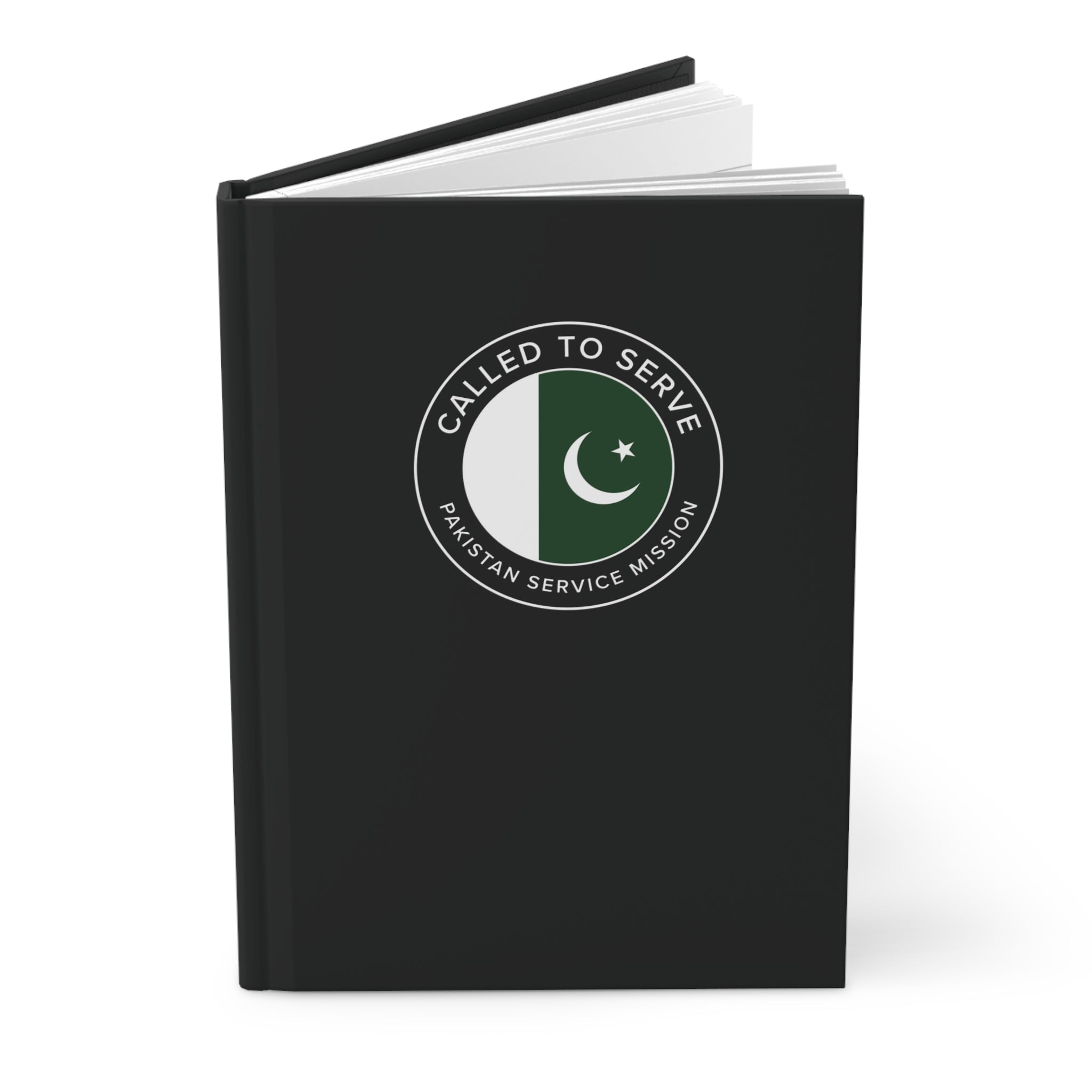 Pakistan Service Mission Circle Flag Called to Serve Black Hardcover Journal Matte - Latter-Day Saint LDS Missionary Gift - Book of Mormon