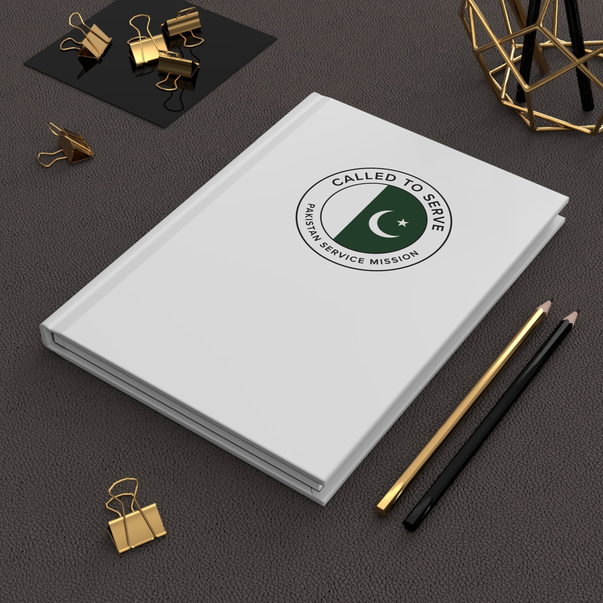 Pakistan Service Mission Circle Flag Called to Serve White Hardcover Journal Matte - Latter-Day Saint LDS Missionary Gift - Book of Mormon