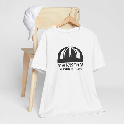 Pakistan Service Mission Circular Monochrome Logo T-Shirt - Latter-Day Saint LDS Missionary Gift - Book of Mormon