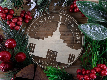 Palmyra New York Temple Christmas Ornament - Latter-Day Saint LDS Missionary Gift - Book of Mormon