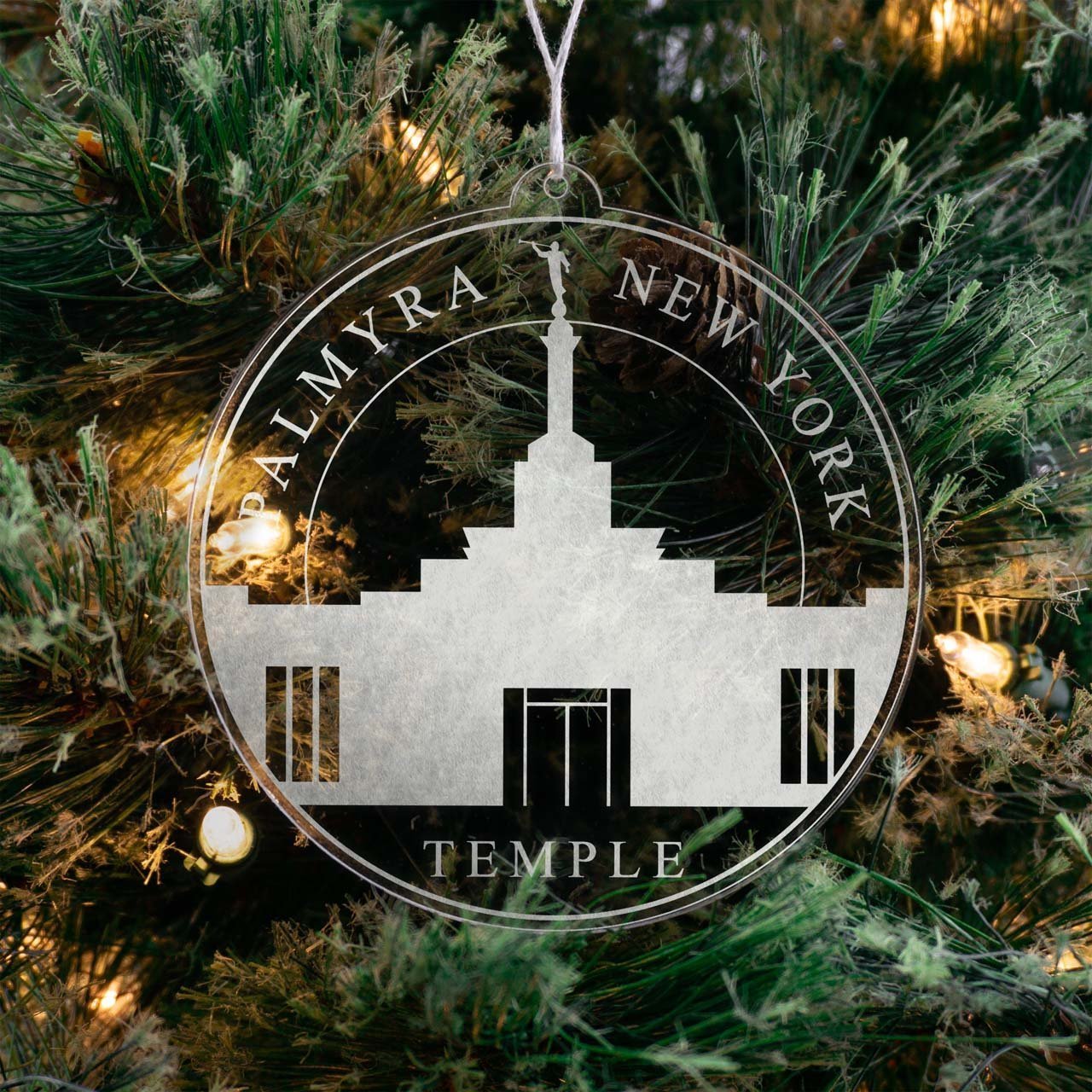 Palmyra New York Temple Christmas Ornament - Latter-Day Saint LDS Missionary Gift - Book of Mormon