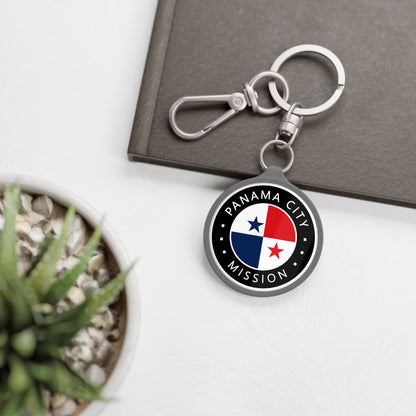 Panama Panama City Mission Circle Flag Key Tag - Latter-Day Saint LDS Missionary Gift - Book of Mormon