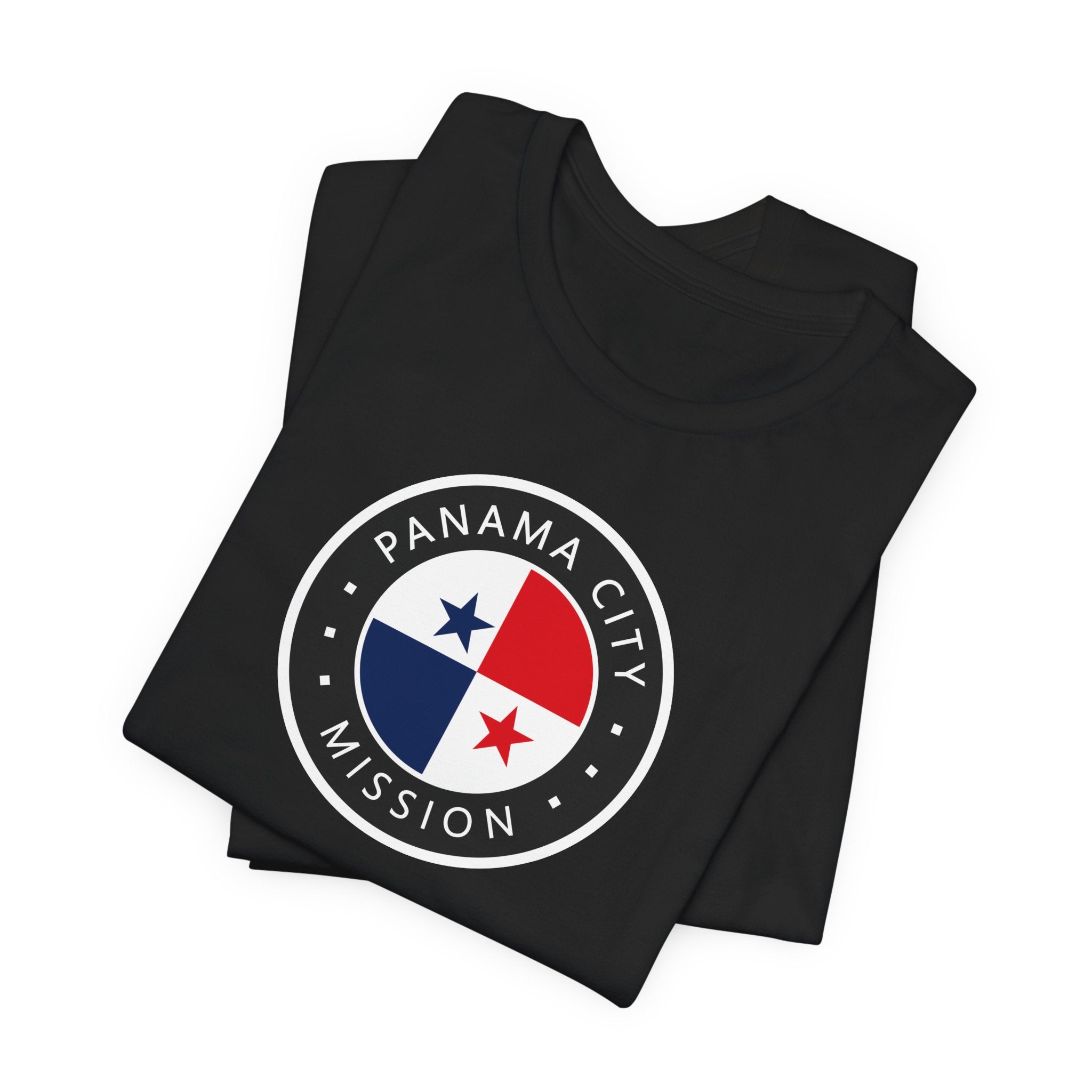 Panama Panama City Mission Flag Logo (Black Border) T-shirt - Latter-Day Saint LDS Missionary Gift - Book of Mormon