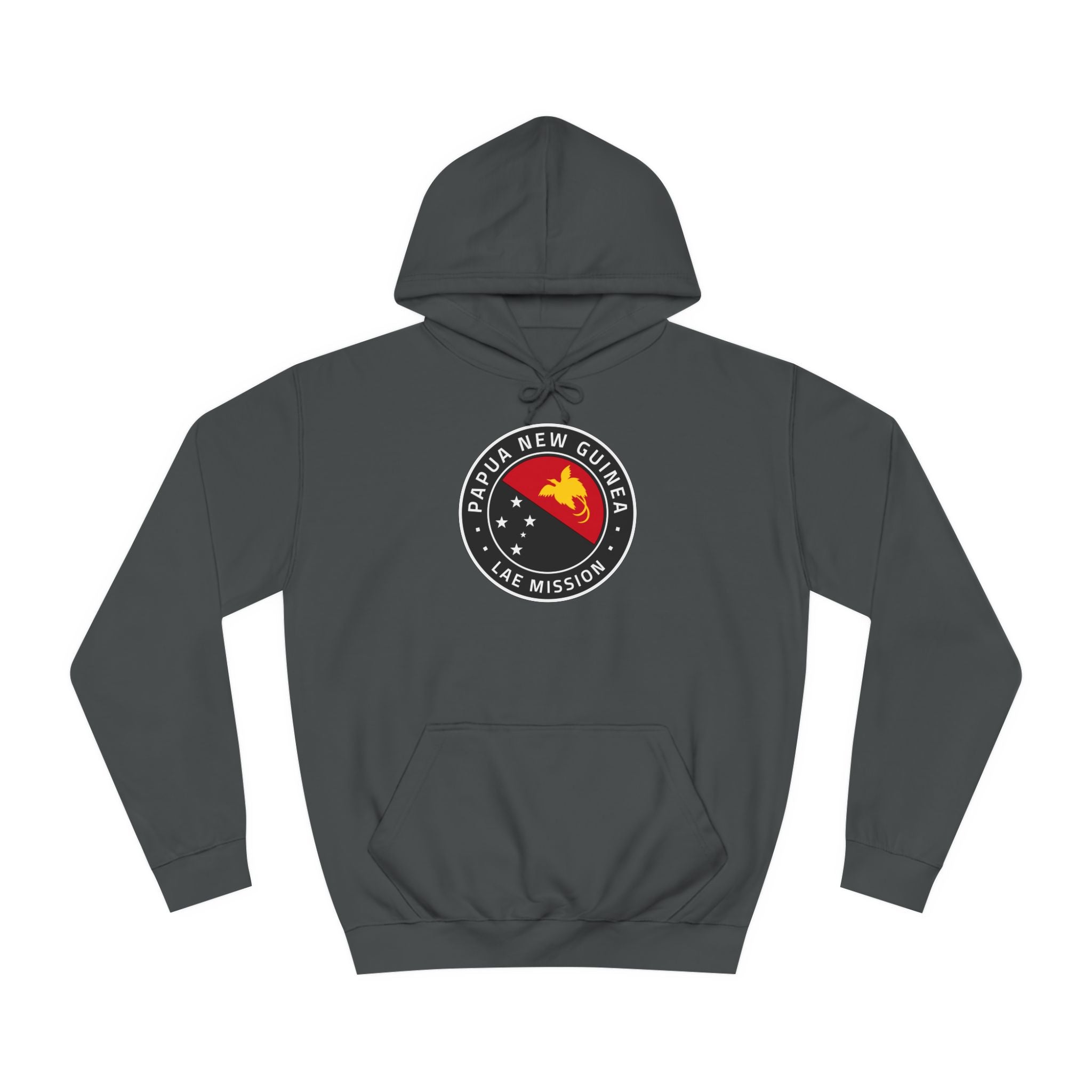 Papua New Guinea Lae Mission Flag Logo (Black Border) College Hoodie